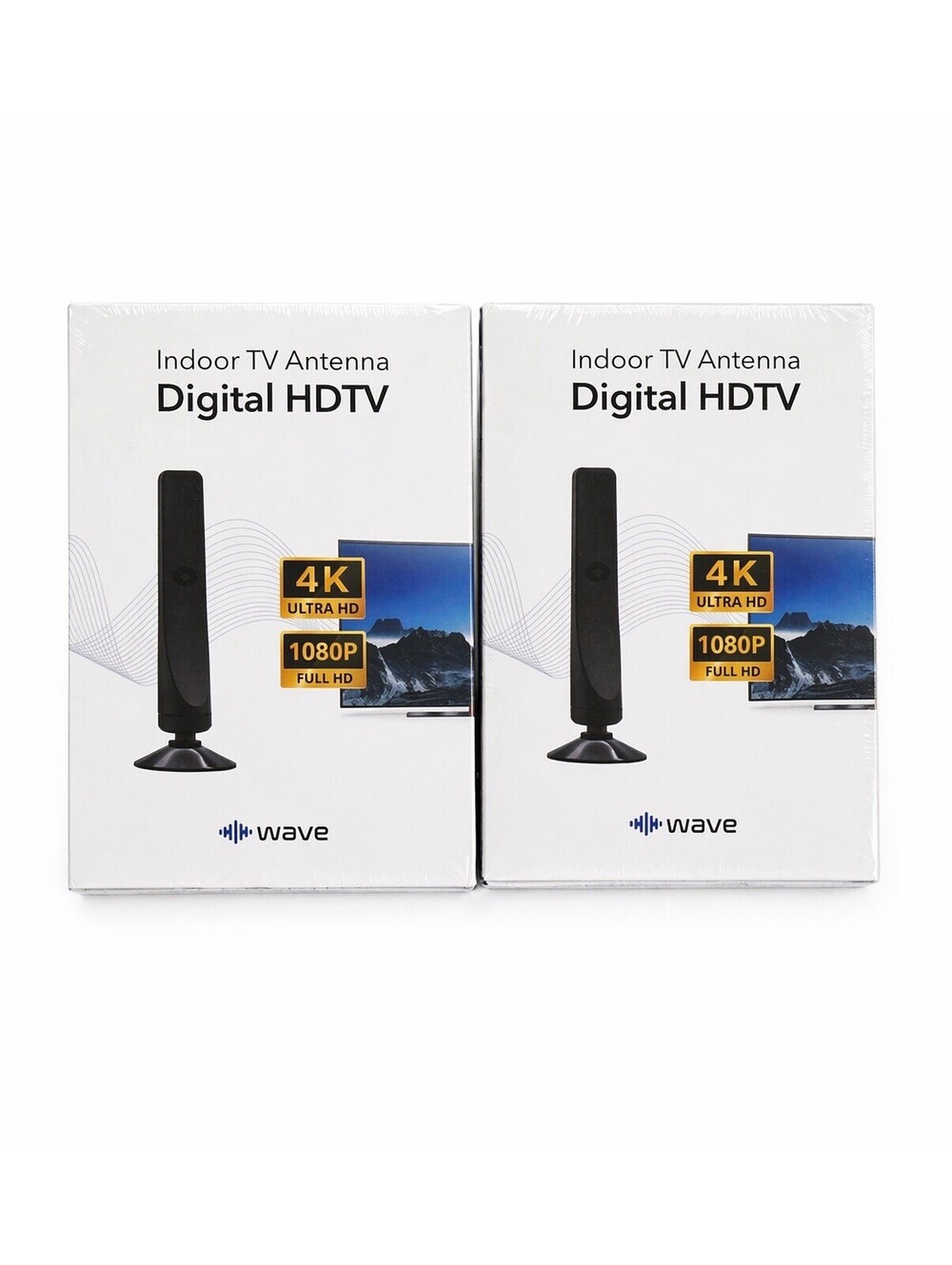 2 Sealed WAVE Indoor TV Antenna Digital HDTV 4K Ultra HD & 1080P Full HD x 2